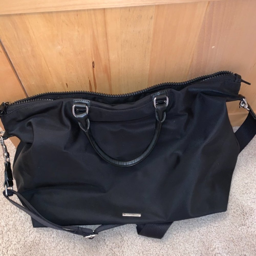 Rebecca Minkoff Black Nylon Weekender Bag